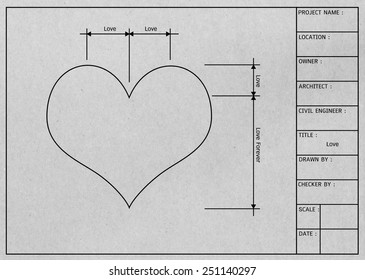 Blueprint of heart