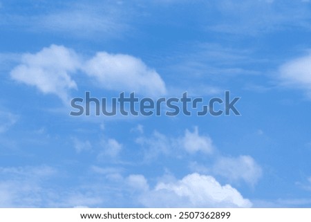 bluesky and fluffy cloudy background