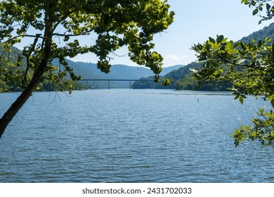 Bluestone National Scenic River and Bluestone State Park in West Virginia. Bluestone River flows into New River. 