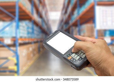 Bluetooth barcode scanner isolated on a white background