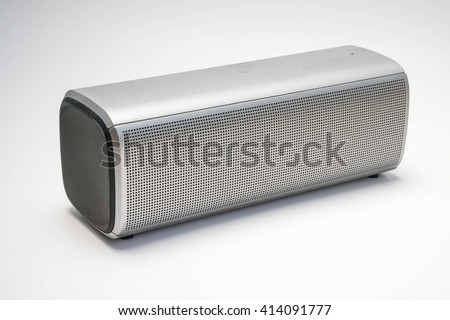 Bluetooth / wireless speaker in white background