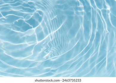 Bluewater waves on the surface ripples blurred. Defocus blurred transparent blue colored clear calm water surface texture with splash and bubbles. Water waves with shining pattern texture background. - Powered by Shutterstock