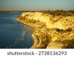 Bluff views at Cedar Bluff State Park Kansas