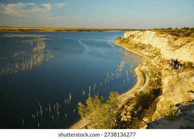 Bluff views at Cedar Bluff State Park Kansas