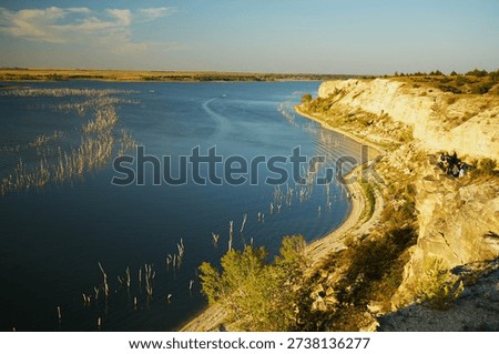 Bluff views at Cedar Bluff State Park Kansas