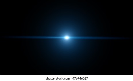 Bluish lens effect with light stripe on a black background.