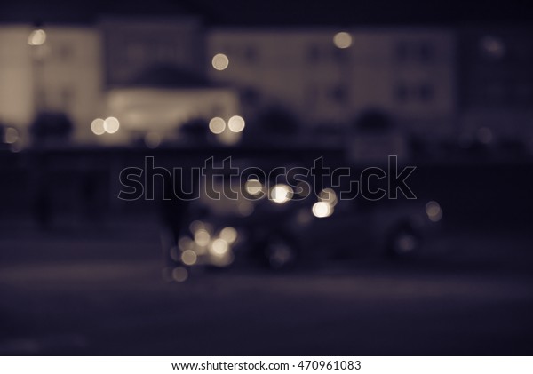 Blur\
abstract motion of car accident at blue hour with bokeh light in\
background. Car crash on street at Houston, Texas, US. City traffic\
accident, car collision, auto insurance\
concept.