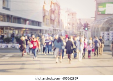 blur abstract people background unrecognizable silhouettes of people walking on a street - Powered by Shutterstock