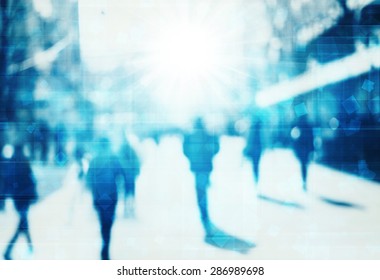 Blur Abstract People Technology Background