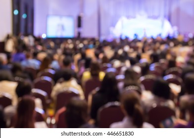 Blur  Audience Sitting In Hall Or Auditorium  Or Classroom