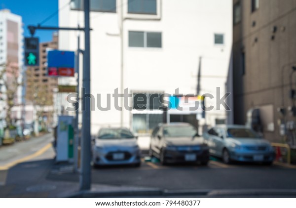 Blur of automatic car parking system in Tokyo Japan
for background usage