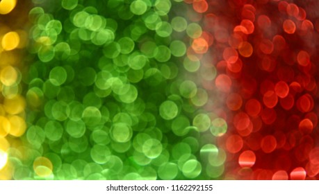 Blur Background Colorful Bokeh Red Yellow Green