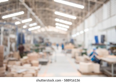 Blur Background Of Furniture Factory