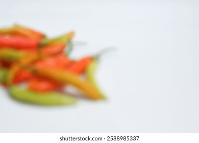 blur background image of objects like chilies with their colors