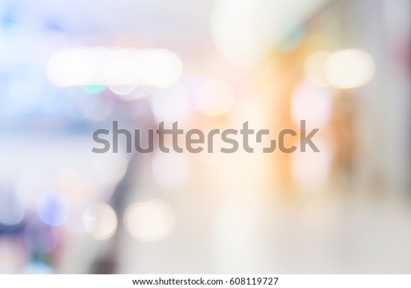 Blur Background Image Shopping Mall Department Stock Photo 608119727 