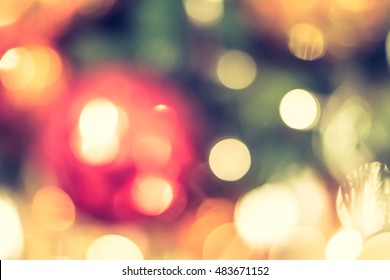 Blur background merry christmas party celebration x'mas tree night light bokeh 