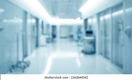 blur background of modern hospital ICU corridor interior, medical and healthcare concept - Shutterstock ID 1563644542
