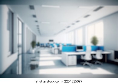 Blur background of modern office interior design . Contemporary workspace for creative business - Shutterstock ID 2254515099