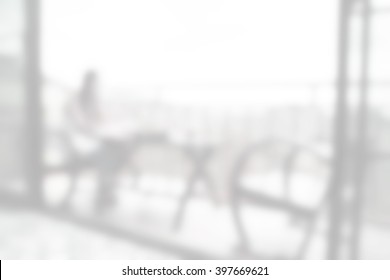 blur background of outdoor table dinner on day time  - Shutterstock ID 397669621