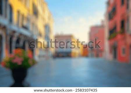 Similar – Image, Stock Photo Morning atmosphere in Venice near the “Punta della Dogana”
