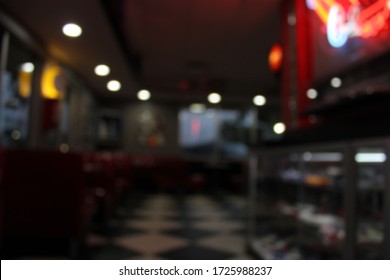 Blur Background, Retro Cafe Restaurant 