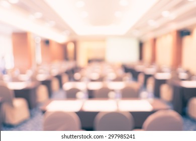 blur background, seminar event room with bokeh light background,Business concept.