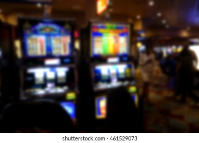 blur background of slot machines in casino                               - Shutterstock ID 461529073