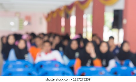 Blur background of students
