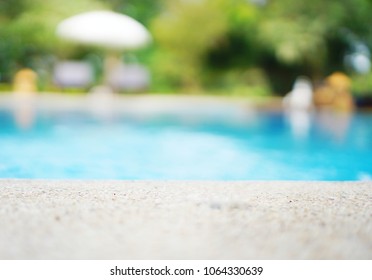 blur of beautiful nature and area swimming pool background - Shutterstock ID 1064330639