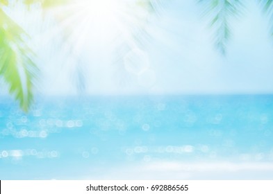 Blur Beautiful Nature Green Palm Leaf Stock Photo 607647752 | Shutterstock