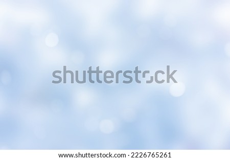 blur blue color panoramic background with glitter bokeh light for merry christmas and happy new year festival design concept