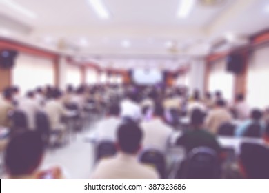 Blur Blurred Business People In Meeting Room For Marketing Finance Annual Conference Background