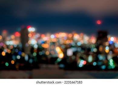 Blur Bokeh Bangkok Night City in Thailand , Soft Focus Backgound wallpaper