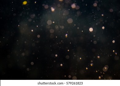 Blur bokeh of light on black background