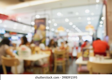 Blur Cafe Restaurant With Abstract Bokeh Background