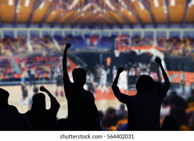 Blur Celebration Basketball Fan Background