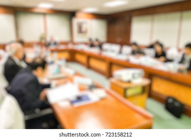 Blur CEO With Board Of Directors,Conference And Presentation In The Meeting Room,education Concept,design For Illustration And Banner. 