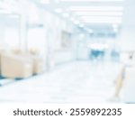 Blur clinic or hospital room, Light blurred background for use. blank hall an office or medical institution hall room. Blur interior background concept.