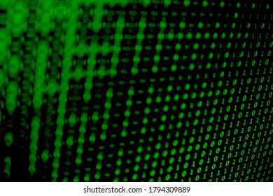 The blur data processing in binary mode. Blur binary background. Big data. data science. Data analysis. Digital. Technology.