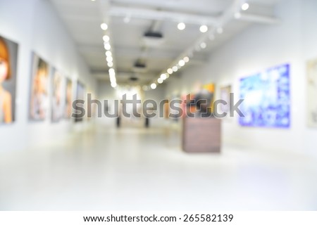Blur or Defocus image of the lobby of a modern art center as background with bokeh