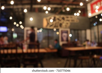 Blur Effect, The Atmosphere Inside The Cafe