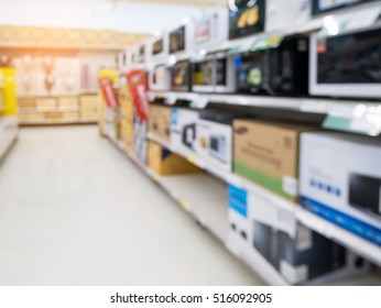 Blur Electronics Store Aisle For Background