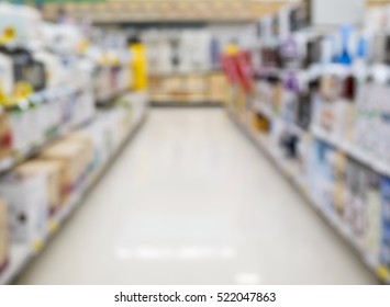 blur electronics store aisle for background - Shutterstock ID 522047863