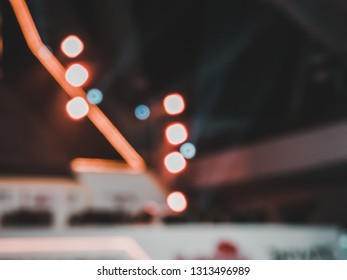 Blur Esport tournament stage with computer and gamer on stage and decoration light reveals bokeh - Shutterstock ID 1313496989