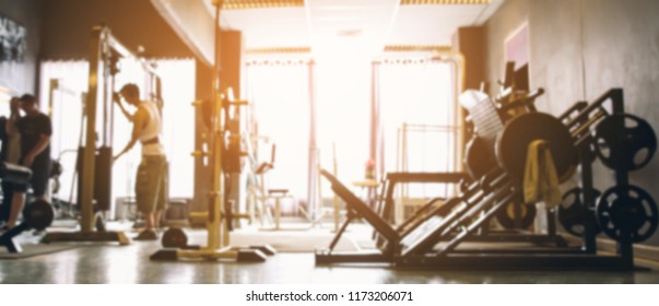 Blur Fitness Gym Background  For Banner Presentation