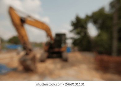 Blur focus of building construction site background. - Powered by Shutterstock