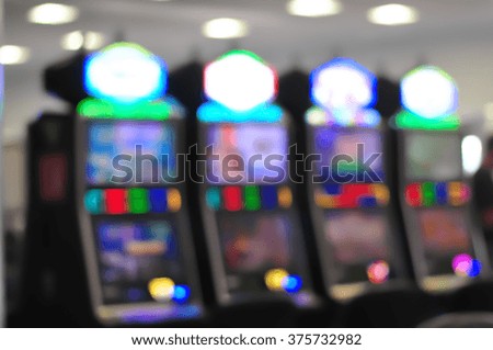 Blur focus in casino with Instagram Style Filter