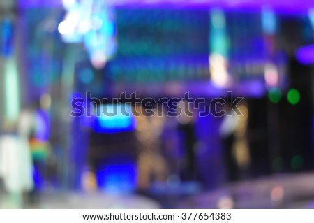 Blur focus in casino with Instagram Style Filter