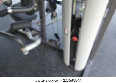 Blur Focus Of Fitness Room Background.