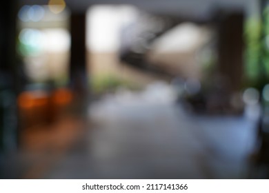 Blur Focus Of Lobby Area For Check In The Tropical Resort Near The Beach, Travel Lifestyle Concept